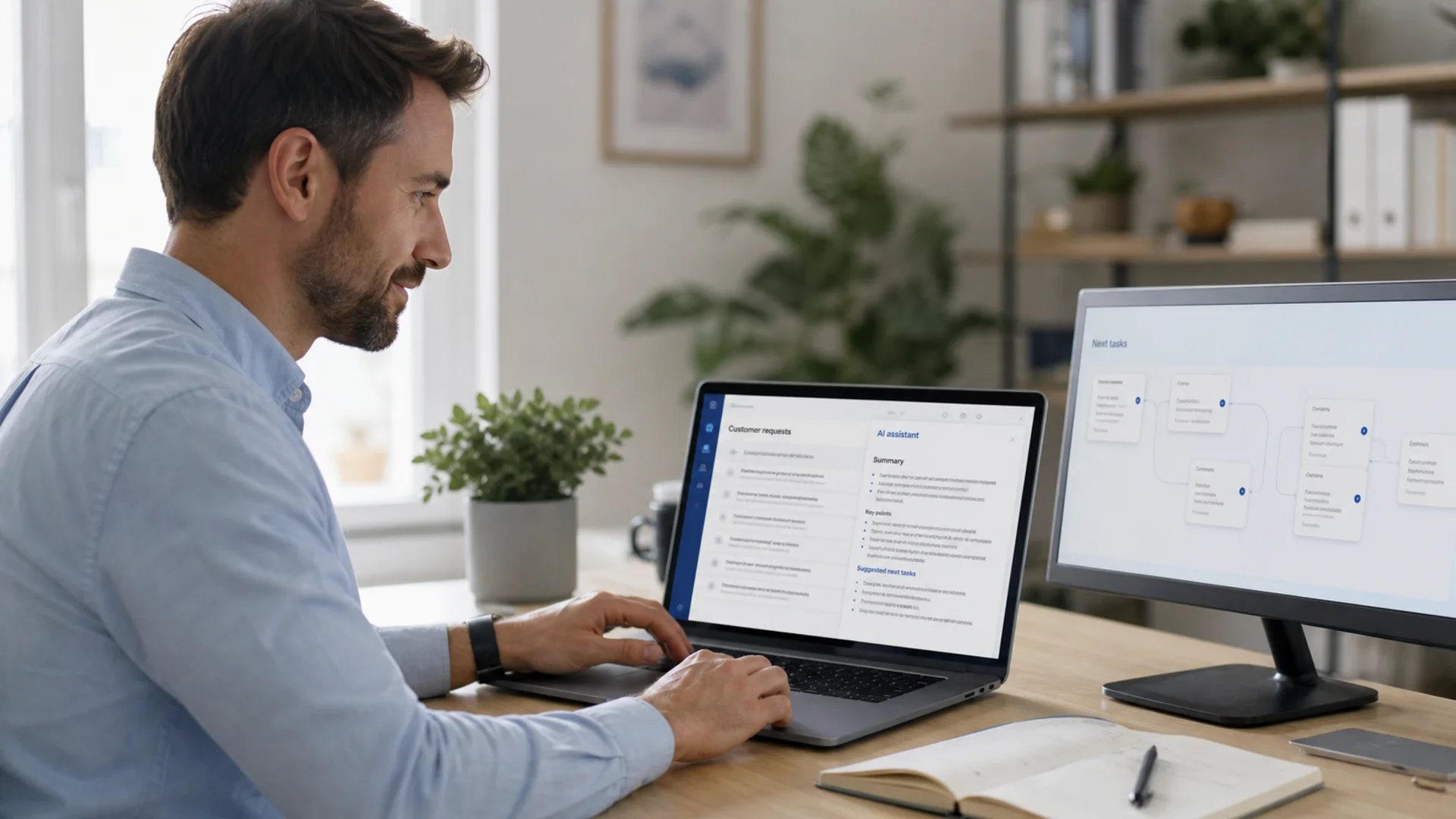 Assistente inteligente no computador