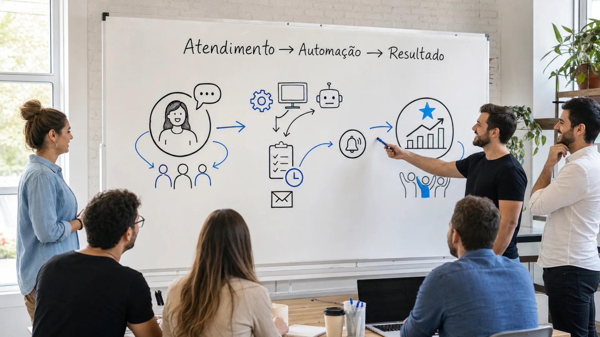 Atendimento, automação e resultado